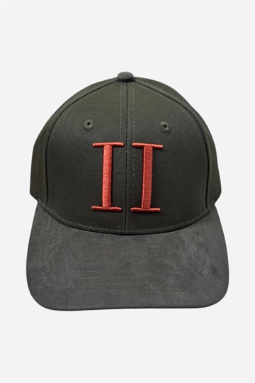 Les Deux Baseball Cap Encore Suede - Olive Night Green